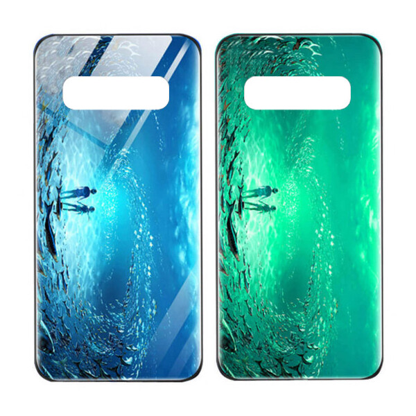 

TPU+Glass чехол светящийся в темноте для Samsung Galaxy S10 (Под водой) (717520)