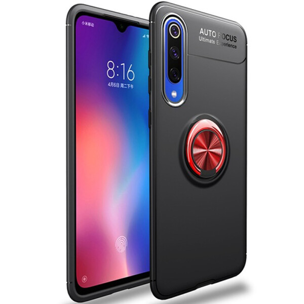 

TPU чехол Deen ColorRing под магнитный держатель для Xiaomi Mi A3 (CC9e) (Черный / Красный) (717469)