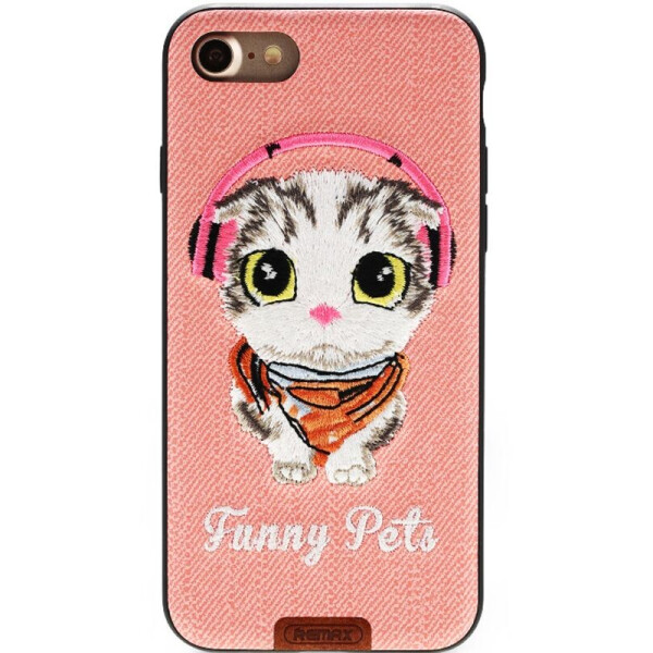 

Чехол-накладка Remax Funny Pets Series Case Apple iPhone 7 Pink