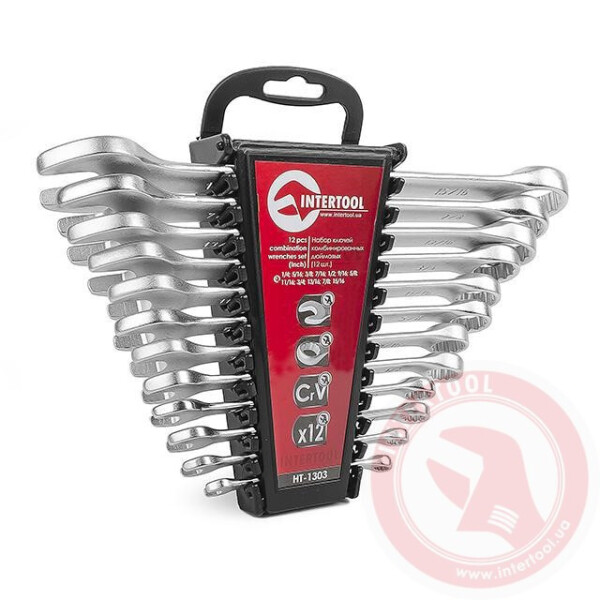 

Набор Ключей Комбинированных 12 Ед. Дюймовых 1/4''-15/16'' Intertool Ht-1303