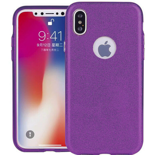 

Чехол-накладка TOTO TPU Case Rose series 3 IN 1 iPhone X Purple