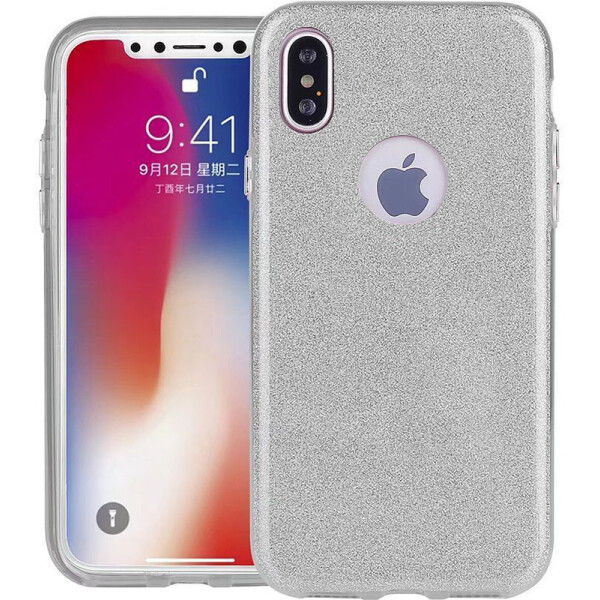 

Чехол-накладка TOTO TPU Case Rose series 3 IN 1 iPhone X Silver
