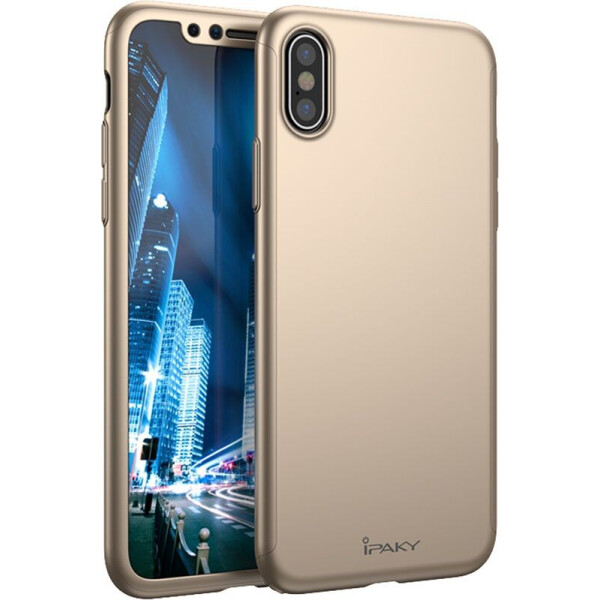 

Чехол-накладка Ipaky 360 PC Full Protection case iPhone X Gold