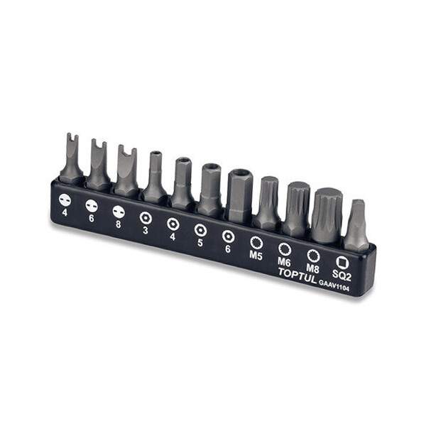 

Набор Бит Для Шуруповерта Toptul 1/4" 11Ед. Gaav1104
