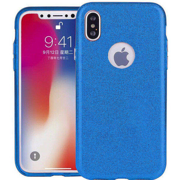 

Чехол-накладка TOTO TPU Case Rose series 3 IN 1 iPhone X Blue
