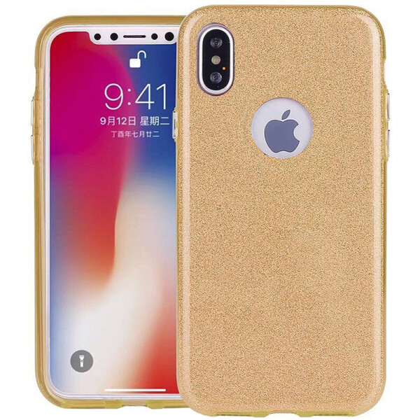 

Чехол-накладка TOTO TPU Case Rose series 3 IN 1 iPhone X Gold