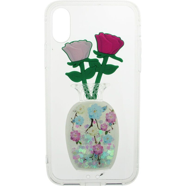 

Чехол-накладка TOTO TPU Fluffy Case для iPhone X Rose Flower Pink