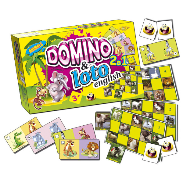 

Игра ";английское Домино+Лото. Звери"; Mkc0219