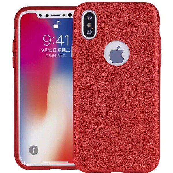 

Чехол-накладка TOTO TPU Case Rose series 3 IN 1 iPhone X Red