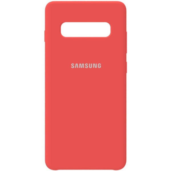 

Чехол-накладка Samsung Silicone Case Galaxy S10+ Peach Pink