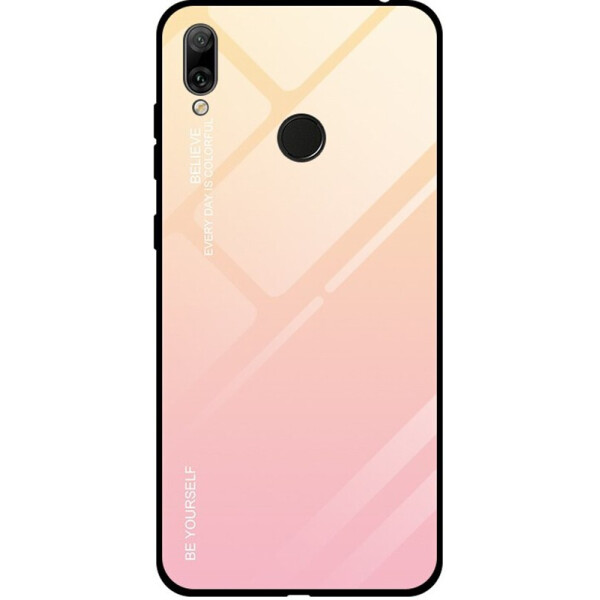 

Чехол-накладка TOTO Glass Case Gradient для Huawei Y7 2019 Pink
