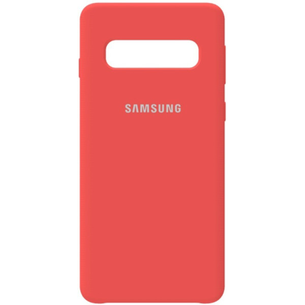 

Чехол-накладка Samsung Silicone Case Galaxy S10 Peach Pink