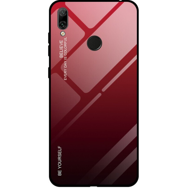 

Чехол-накладка TOTO Glass Case Gradient для Huawei Y7 2019 Red