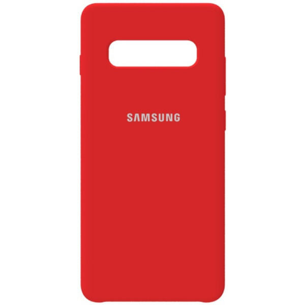 

Чехол-накладка Samsung Silicone Case Galaxy S10+ Rose Red