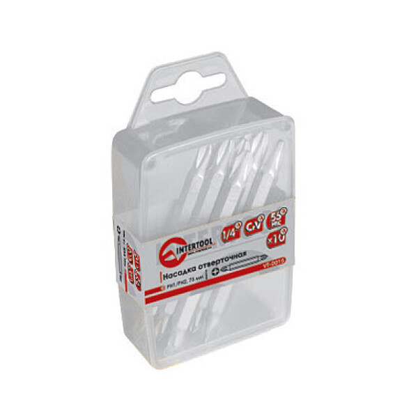 

Комплект Отверточных Насадок Ph1/ph2 1/4"*60Мм Уп., 10Шт. Intertool Vt-0015