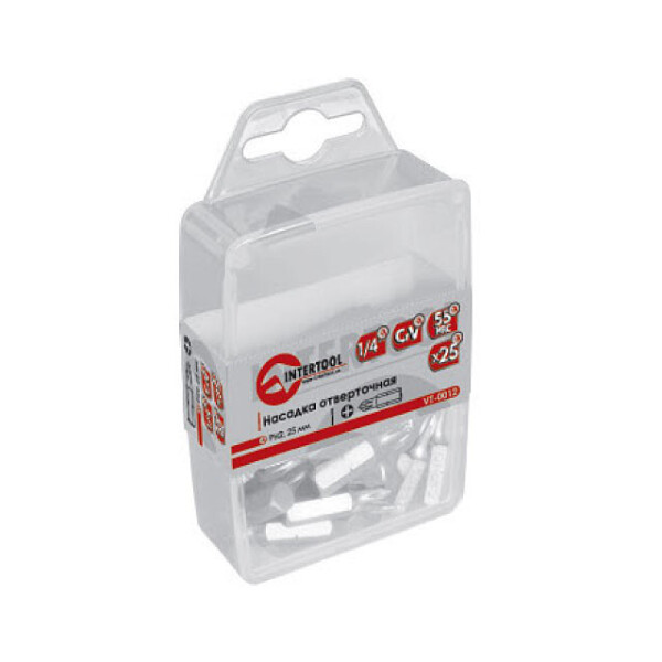 

Комплект Отверточных Насадок Ph2 1/4"*25Мм Уп. 25Шт. Intertool Vt-0012
