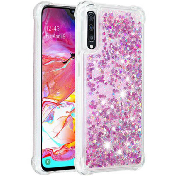 

TPU чехол Liquid hearts для Samsung Galaxy A70 (A705F) (Розовый) (713517)