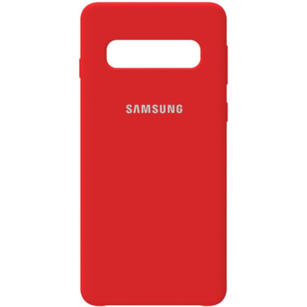 

Чехол-накладка Samsung Silicone Case Galaxy S10 Rose Red