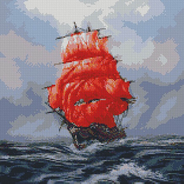 

Алмазная Мозаика "алые Паруса" 40*40См Am6111