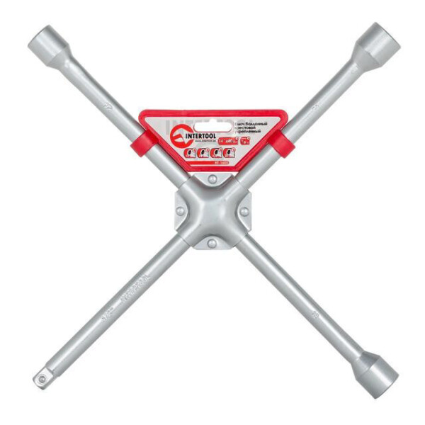 

Баллонный Ключ Крест 16"*406Мм, D=16Мм, 17; 19; 21; 1/2" Intertool Ht-1603