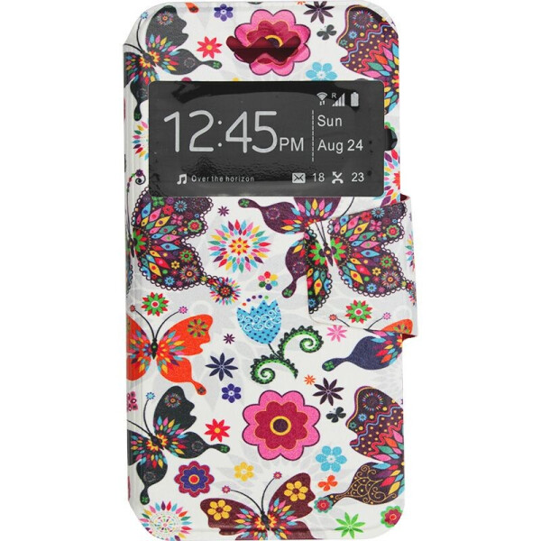 

Чехол-книжка TOTO Book Universal cover Picture with window 4.0'-4.5' Light Butterfly