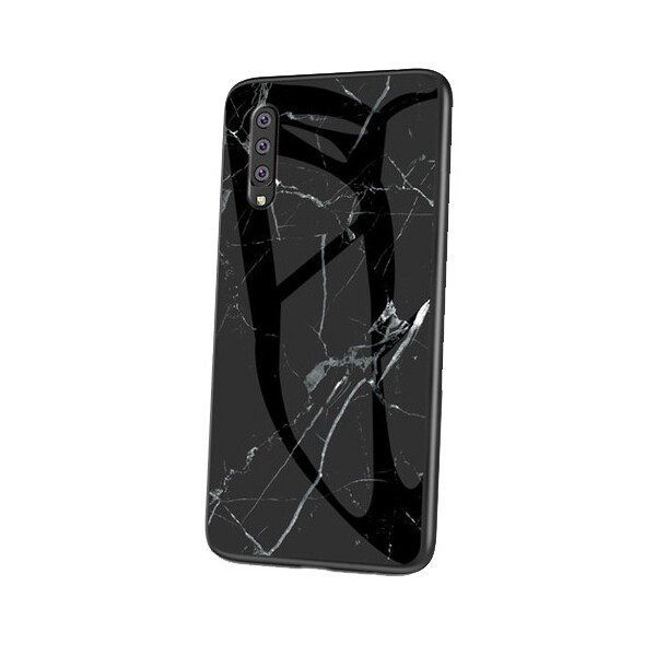 

TPU+Glass чехол Luxury Marble для Samsung Galaxy A50 (A505F) / A50s / A30s (Черный) (708057)