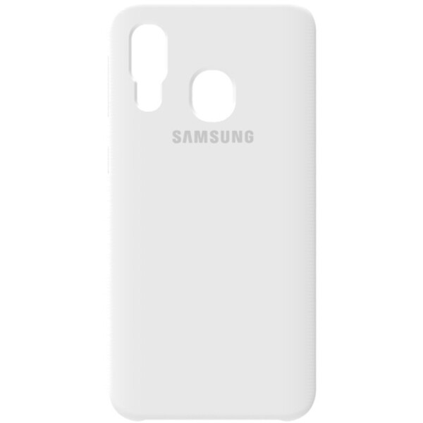 

Чехол-накладка Samsung Silicone Case Galaxy A40 White