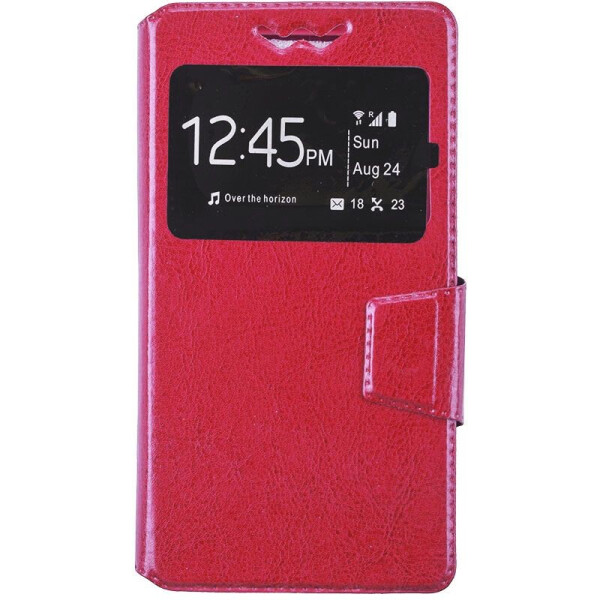 

Чехол-книжка TOTO Book cover silicone slide Universal 4.3'-4.8' Rose Red