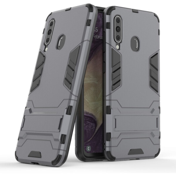 

Ударопрочный чехол-подставка Transformer для Samsung Galaxy A60 (A606F) с мощной защитой корпуса (Металл / Gun Metal) (707513)