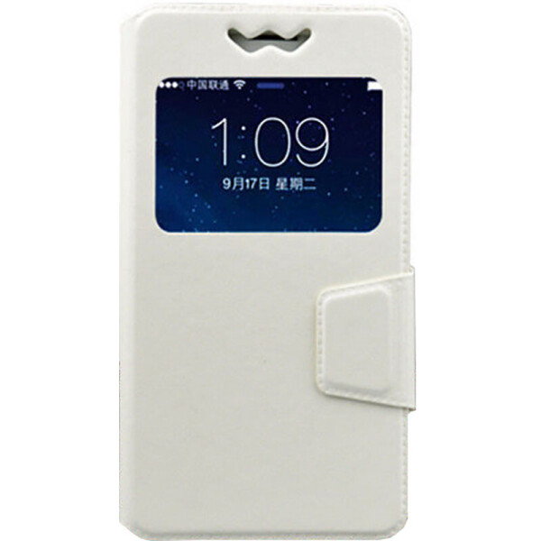 

Чехол-книжка TOTO Book cover silicone slide Universal 5.3'-5.5' White