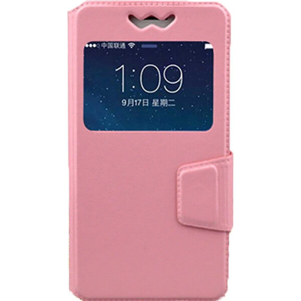 

Чехол-книжка TOTO Book cover silicone slide Universal 4.3'-4.8' Pink