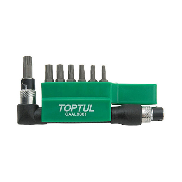 

Набор Бит Torx Toptul 1/4" T10H-T40H + Г-Обр. Переходник 8Ед. Gaal0801