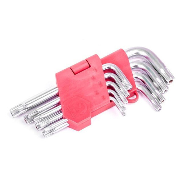 

Набор Г-Образных Ключей Torx С Отверстием 9Шт., Т10-Т50, Cr-V Intertool Ht-0604