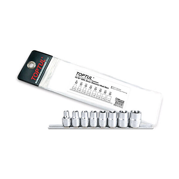 

Набор Головок Torx На Планке Toptul 3/8" E8-E20 8Ед. Gaag0802