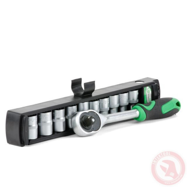

Набор Головок 10 Шт. 1/4" 5,6,7,8,9,10,11,12,13,14Мм С Трещеткой Intertool Et-6008