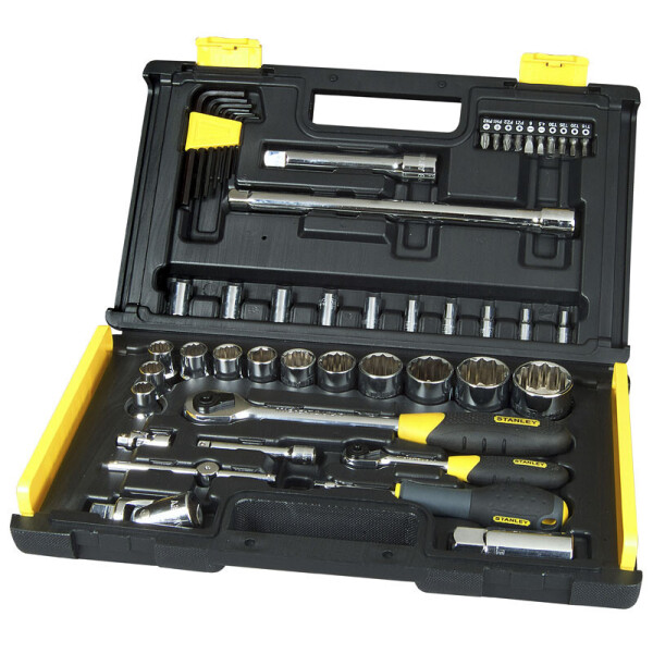 

Набор Инструментов 1/4"+1/2", 50Ед (Головки, Трещотки, Биты) Stanley 1-94-658