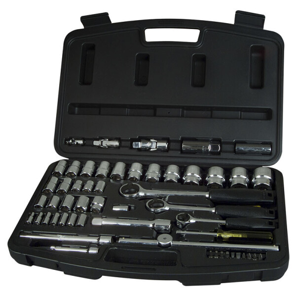 

Набор Инструментов 1/4"+3/8"+1/2", 60Ед .(Головки, Трещотки, Биты) Stanley 1-94-657