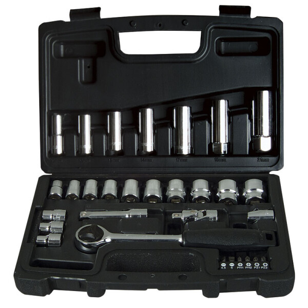 

Набор Инструментов 30 Ед. 3/8", (Головки, Трещотка, Биты) Stanley 1-94-652