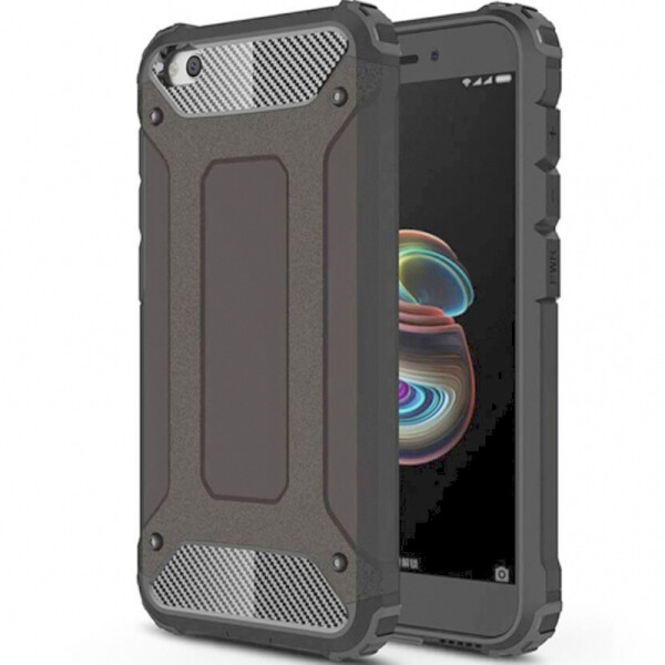 

Бронированный противоударный TPU+PC чехол Immortal для Xiaomi Redmi Go (Металл / Gun Metal) (697162)