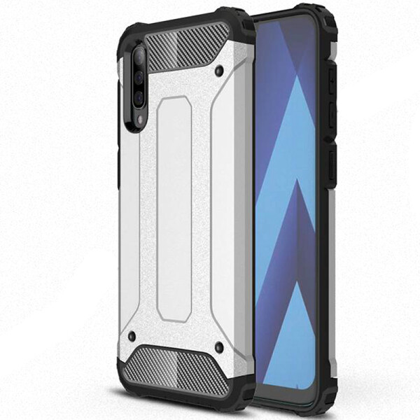 

Бронированный противоударный TPU+PC чехол Immortal для Samsung Galaxy A50 (A505F) / A50s / A30s (Серебряный) (697139)