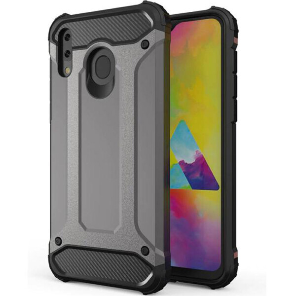 

Бронированный противоударный TPU+PC чехол Immortal для Samsung Galaxy A20 / A30 (Металл / Gun Metal) (697129)