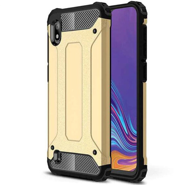 

Бронированный противоударный TPU+PC чехол Immortal для Samsung Galaxy A10 (A105F) (Золотой) (697120)