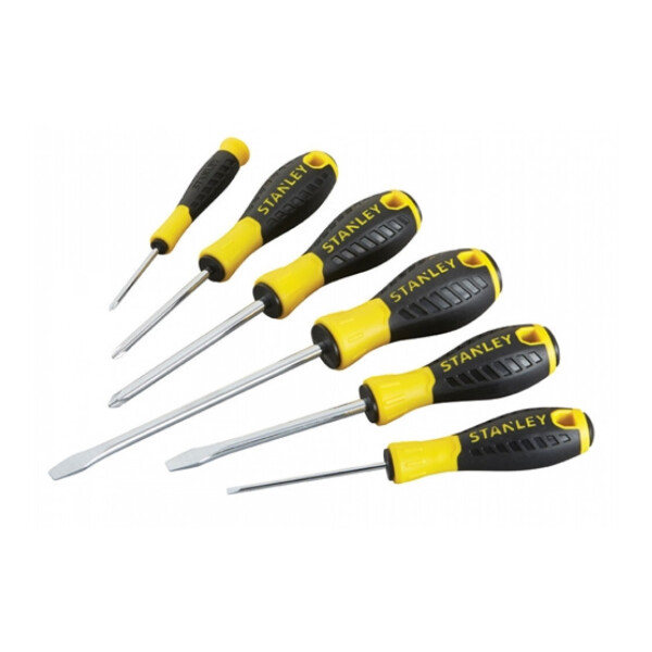 

Набор Отверток Stanley "essential", 6 Штук, Ph0 X 50Mm, Ph1 X 75Мм, Ph2 X 100Мм, Sl: 5.5 X 100 Мм, 3