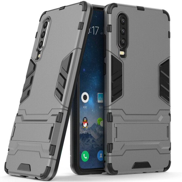

Ударопрочный чехол-подставка Transformer для Huawei P30 lite с мощной защитой корпуса (Серый / Metal slate) (686540)