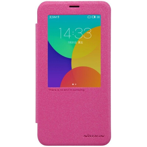 

Чехол-книжка Nillkin Sparkle case для Meizu MX5 Pink
