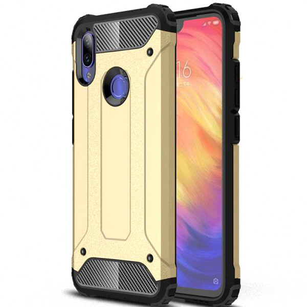 

Бронированный противоударный TPU+PC чехол Immortal для Samsung Galaxy M20 (Золотой) (686788)