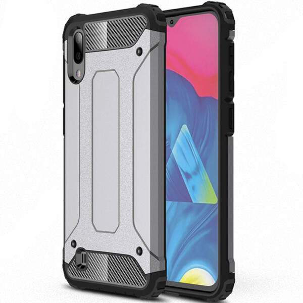 

Бронированный противоударный TPU+PC чехол Immortal для Samsung Galaxy M10 (Серый / Metal slate) (686787)
