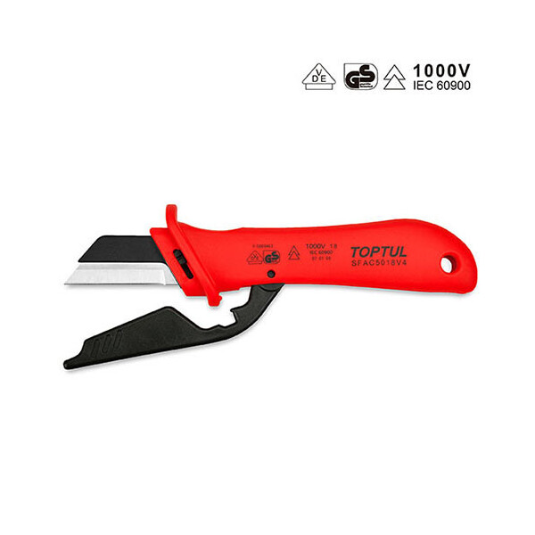 

Нож Для Снятия Изоляции С Пяткой Toptul 1000V Vde Sfac5018V4