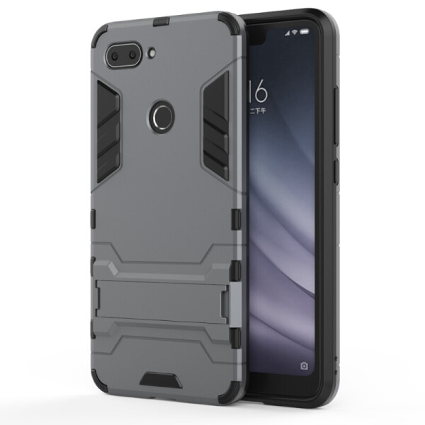 

Ударопрочный чехол-подставка Transformer для Xiaomi Mi 8 Lite/Youth (Mi 8X) с мощной защитой корпуса (Металл / Gun Metal) (680943)