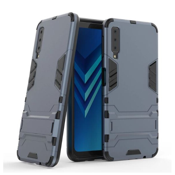 

Ударопрочный чехол-подставка Transformer для Samsung A750 Galaxy A7 (2018) с мощной защитой корпуса (Серый / Metal slate) (680233)